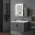 Import YIDA Modern Luxury European Style Plywood Light Mirror Single Sink Wall Mount Bathroom Cabinet Vanity for Hotel from China