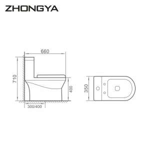 Zhongya China toilet supplier bathroom accessories toilet bowl ceramic south america toilet