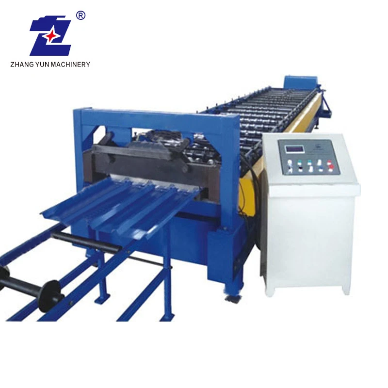 ZY-Colored steel profile low power consumption customized PPGI material three layer profile Tile roof panel roll forming machine