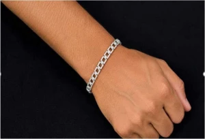 Handcrafted Men’s 925 Silver Bracelet Stylish and Timeless Accessory