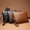 New casual men's handbag pu soft leather men's bag mobile phone bag large capacity wallet Clutch bags