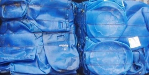 Plastic HDPE Blue drums scrap bales,hdpe blue regrinds, hdpe scrap bales drum