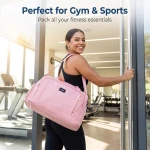 Custom Lightweight Travel Duffel Bag 47cm - Slim Gym Bag with Shoe Compartment, Dry/Wet Separation & Luggage Strap