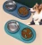 Import Spot wholesale Imitation silicone food grade pet double bowl feeding and water dual-purpose pet dog bowl food bowl from China