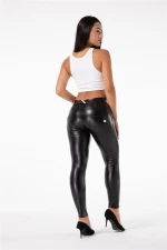 Shascullfites Melody black leather pants thermal leggings butt lifting leather look leggings for women