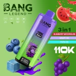 Bang Legend 110K 3In1 Rechargeable Disposable Vape With 3 Flavors Premium Quality Factory Direct Wholesale