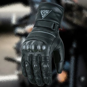 Full Leather Long-Lasting Durabe hipora and PrimaLoft Winter Gloves with Cowhide Palms and Carbon Knuckle Protection