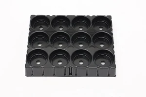 customized black plastic blister shipping trays vacuum forming blister packaging tray
