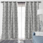 100% Blackout JACQUARD Curtains for Living Room and Bedroom Super Soft, Privacy Noise Reducing Light Blocking