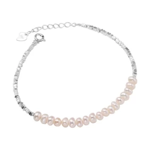 Fast Pace Pearl Shattered Silver Bracelet 2023 Latest Edition for women