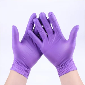 Top Quality Disposable Powder Free purple nitrile gloves