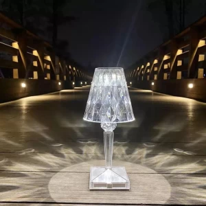 RGB Usb Rechargeable Wireless Touch Control Led Night Light Acrylic Crystal Diamond Hotel Bedroom Bedside Table Lamps