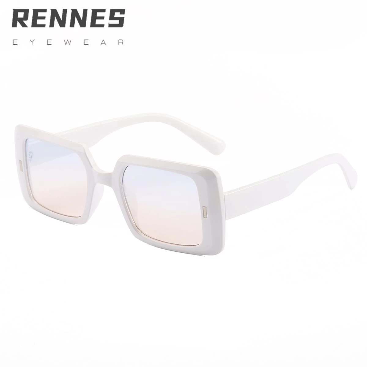 RENNES Sun glasses Wholesale fashion sunglasses Women Retro Rivet Trendy Rectangle Sunglasses