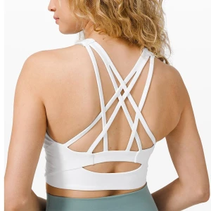 Women Multi Criss Cross  Back Sports Bra Soft Breathable High Support Gym Running Yoga Workout Sports Bra