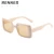Import RENNES Sun glasses Wholesale fashion sunglasses Women Retro Rivet Trendy Rectangle Sunglasses from China
