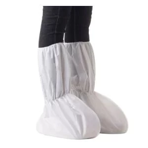 Disposable Dust Proof Thickened Elastic Non-Slip Long Boots Shoe-Covering Anti Slip Non Woven Disposable Fabric Shoe Cover