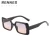 Import RENNES Sun glasses Wholesale fashion sunglasses Women Retro Rivet Trendy Rectangle Sunglasses from China