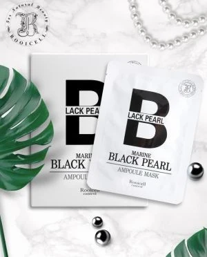 ISO22716 GMP Korean Skin Care Natural Moisturizing Marine Black Pearl and Hyaluronic Acid Ampoule Mask FDA certified 25ml