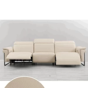 Italian Minimalist First Layer Cowhide Leather Sofa Unique Design Living Room Combination Three-Seat Sofa