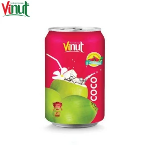 Free Sample 330ml VINUT Coconut water with watermelon OEM Brand High Quality Supplier natural ingredientst in Vietnam