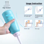 Wholesales Portable Bidet Postpartum Care Bottle Inverted Nursing Bottle Spray Bottle Travel Bidet 500ml pink Green box