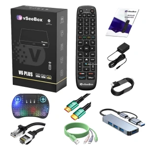 2026 vSeeBox V6 Plus New Box 8K HD 4GB+64GB Voice Control Free gift package
