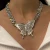 Import Full Diamond Butterfly Pendant Necklace Cuban Charm choker  Necklace for girls from China
