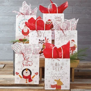 High Quality Lovely Christmas Paper Gift Packaging Bag
