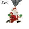 100% Custom Made Cheap Antique Plated Blank Medal Glitter Enamel Christmas Medal