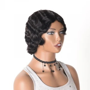 100% human hair wig wholesaler henan wig natural hair for black women