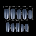 100Pcs/Box Full Cover Acrylic Nail Tips Oval French Fake Nail Art Tips 3 Colors Artificial Fingernails