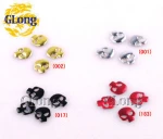 10*12mm Hot Fix Iron-on Nailhead The Skull Shape Aluminum DIY Accessories For Bag Shoe Phone Case Garment #GT100-12P(Mix-s)