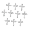10Pcs Classic Full Glitter Rhinestone Cross 3D Nail Charms 10pcs/pack Alloy Nail Art Decorations Nails Tools