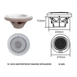 10&quot;  Waterproof and Weather Resistant Outdoor Audio Stereo Sound System Marine wifi ceiling speaker 200W subwoofer H-101