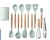 Import 11 Piece Kitchen Utensil Set With Holder And Color Box Stainless steel tube silicone kitchen utensils cooking tools set from China