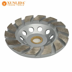 115*22.23mm*H6*18*SN14 Cold Pressed Turbo Rim Diamond Cup Grinding Wheel Fine Finish