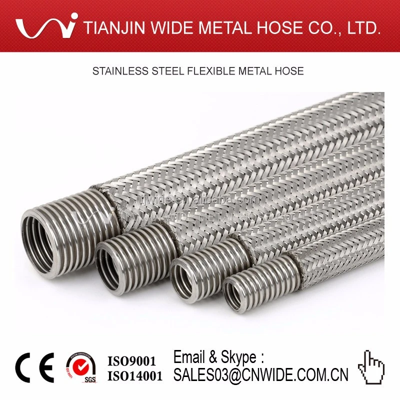1/2 INCH STAINLESS STEEL WIRES BRAIDED FLEXIBLE HOSE