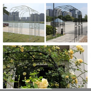 120cm Original Garden Support Plastic Coated Strong Steel Pipe Durability Wedding Flower Arch
