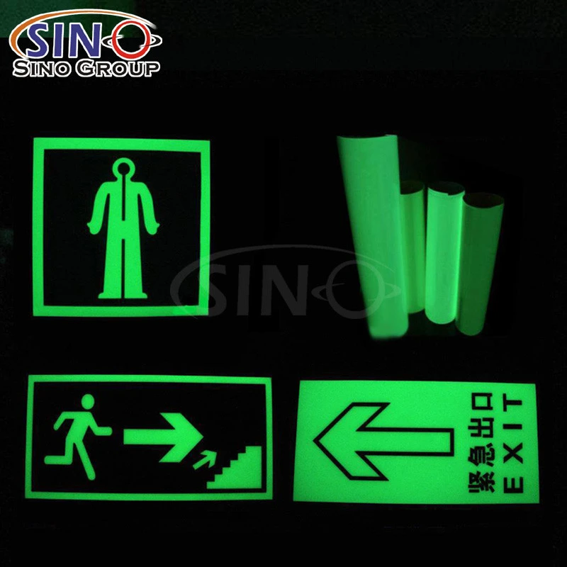 1.22x45.7M Factory Price Glow In The Dark Reflective Tape Safety Exit Graphic Design Vinyl Rolls Paper Photoluminescent Film