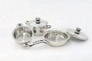 12pcs stainless steel pot cookware set with bakelite handle thermostat knob