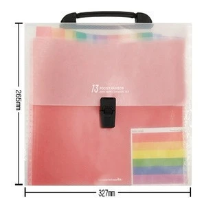 13 Pockets-Handle Portable Expandable Multicolor A4 Accordion File Folder