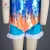 18513 Jazz and Tap dance costume set multi-colored sequin dance top and spandex shorts