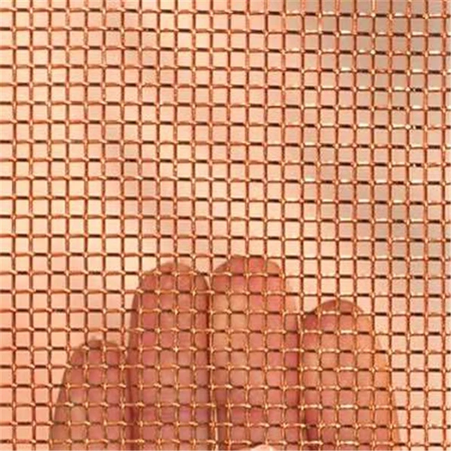 2-100 Mesh Brass Wire Mesh Copper Decorative Wire Mesh For Glass Panels /Doors
