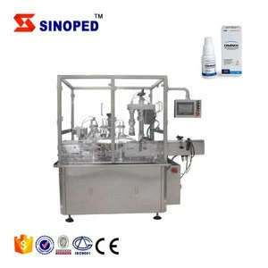 2 Head Eye Drops Filling Stopper Inserting and Capping Machine