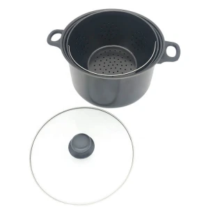 2-in-1 Cooking Pot With Swivel Strainer Not Sticky Practical Cooking Pot For Kitchen Drain Pasta Vegetables Pot