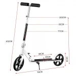 2 Wheels kick Scooters foot scooters bike for Kids and adults Adjustable Lean to Steer Handlebar with handbrake