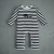 Import 2016 Ins hot hot selling back and white autumn baby romper long sleeve unisex stripped baby romper from China
