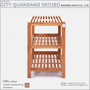 2017-best price 3 tier antique bamboo shelves build wood shoe rack
