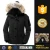 Import 2017 Cool Men Black Down Jacket For Winters Men Fur Hood Mens Padded Winter Jacket&amp;leather Jacket from China
