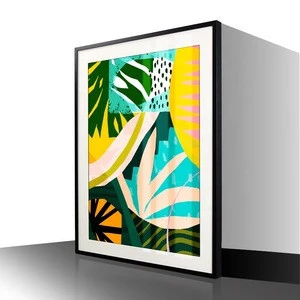 2019 High Quality Modern picture printed framed art with white mount under plexiglass for home